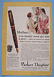 Vintage Ad: 1931 Parker Duofold Pen