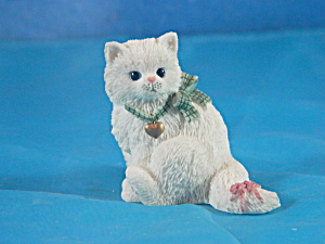 Enesco Calico Kittens White Persian Cat