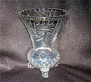 Footed Crystal Vase