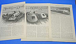 1927 Seagrave Daytona Beach Auto Racing Mag Article